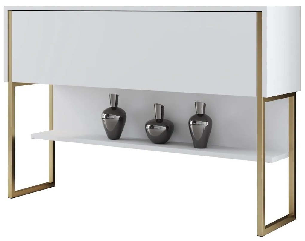Komód Luxe - Gold, White