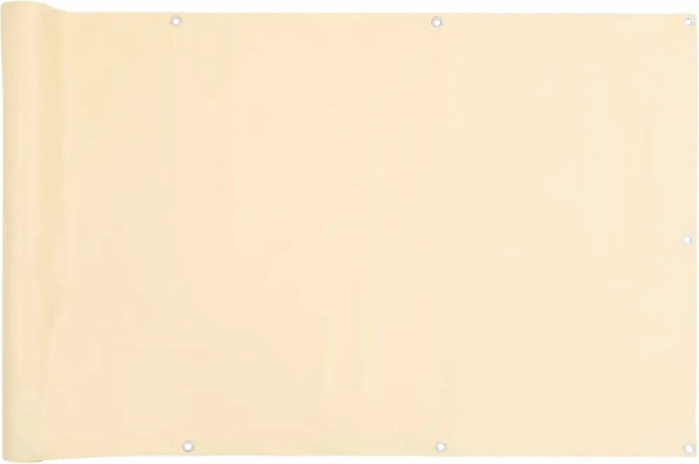 vidaXL krémszínű PVC belátás elleni erkélyparaván 600x90 cm