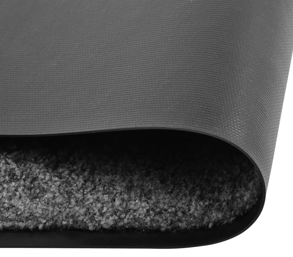 vidaXL antracitszürke kimosható lábtörlő 60 x 90 cm
