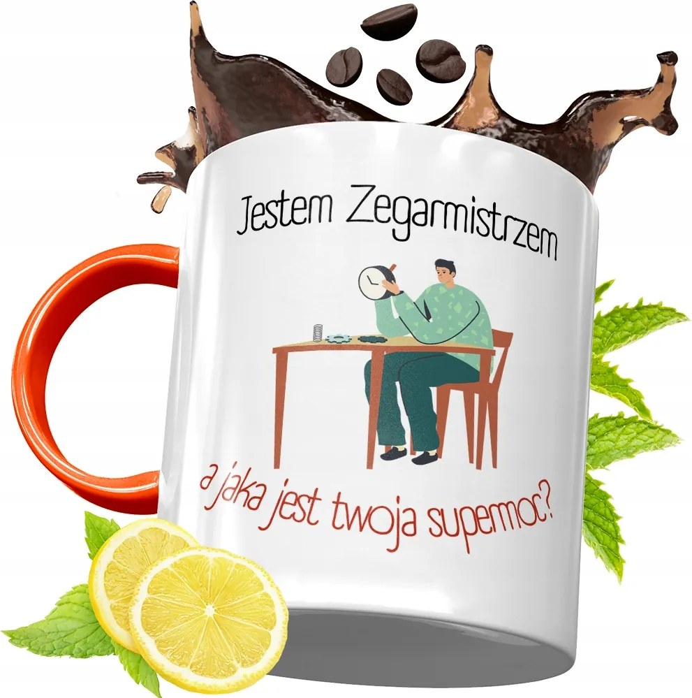 Narancssárga Bögre Óramesternek Ajándék fényképes nyomtatással