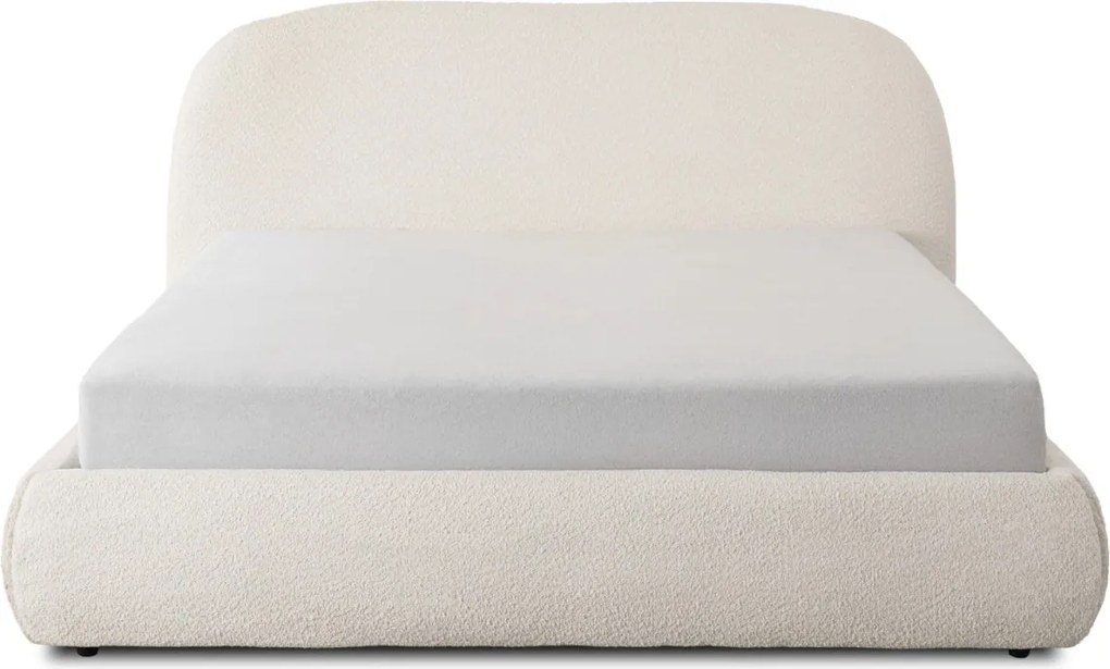 ROSSO ágy 160x200, krém boucle, ágyneműtartóval