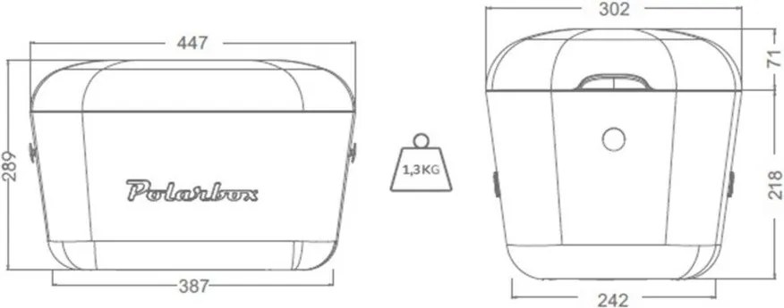 Világoszöld hűtődoboz 20 l Pop – Polarbox