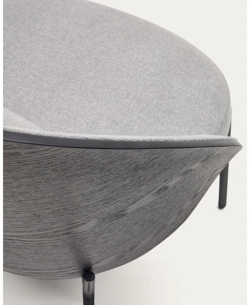 Fekete-szürke fotel Eamy – Kave Home