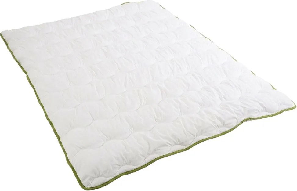 Egész évben használható steppelt paplan 140x200 cm párnával STELLA ALOE VERA 70x90 cm, fehér