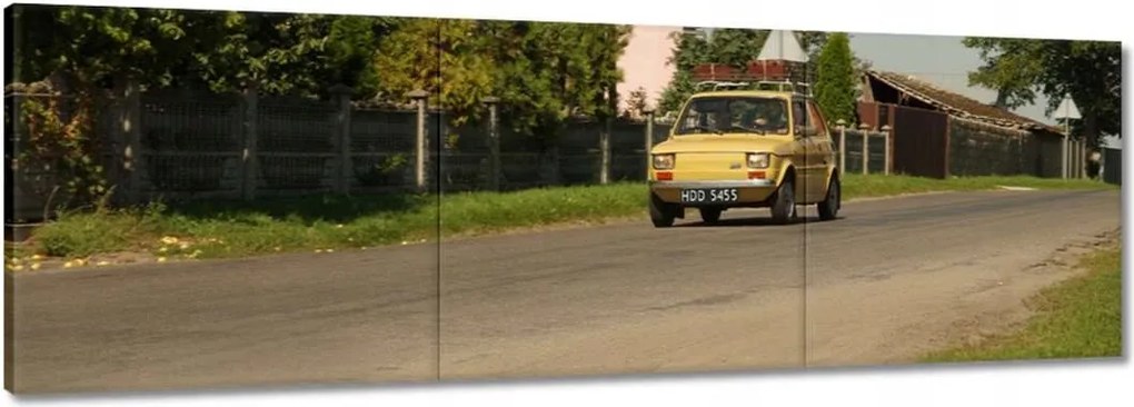 Vászonkép 60x20 Kisgyermek Fiat 126p Köhögés