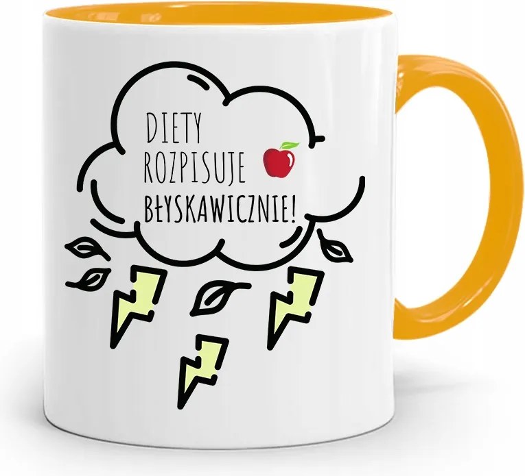 Dietetikusoknak Sárga Ajándék Bögre fényképes nyomtatással