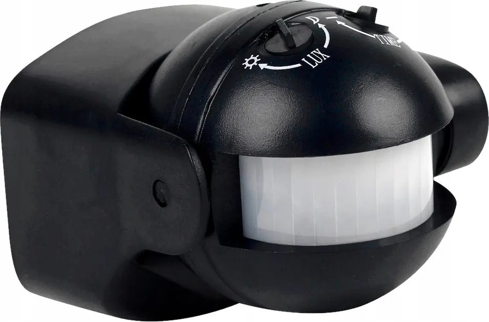 Mozgásérzékelő fekete IP44