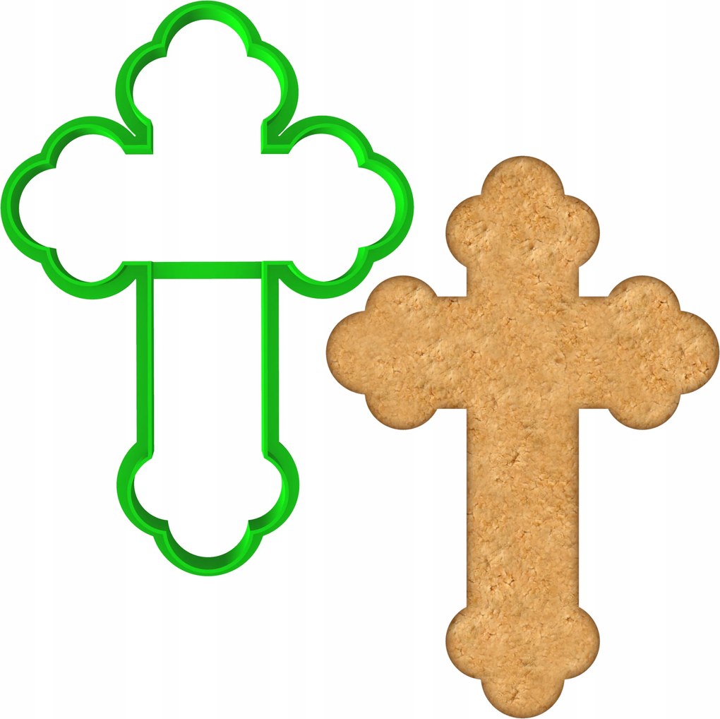 Húsvéti Mézeskalács Forma Húsvéti Áldozás kereszt 12cm