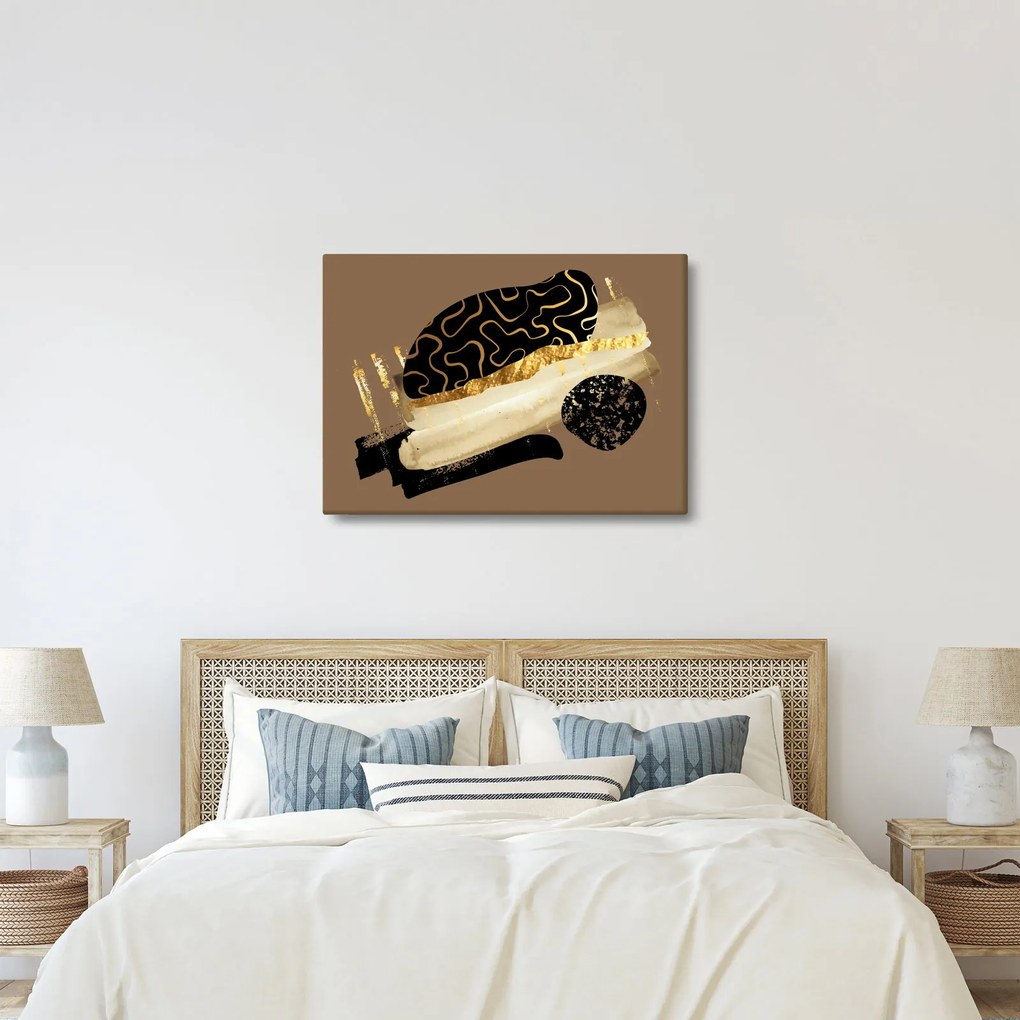 Kép - Absztrakció aranybarna N⁰3 (70x50 cm)