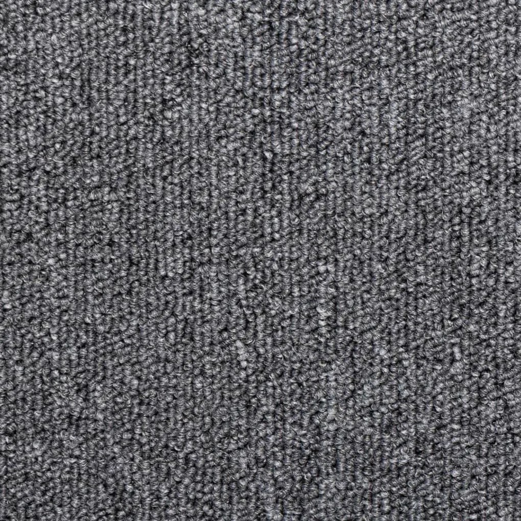 15 db sötétszürke lépcsőszőnyeg 65x21x4 cm