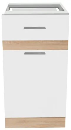 Salandra egyfiókos alsó konyhaszekrény IC 40 Fehér N