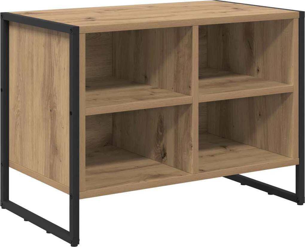 vidaXL Cipőszekrény tárolóval Művészi tölgy 60 x 35 x 44 cm Faanyag