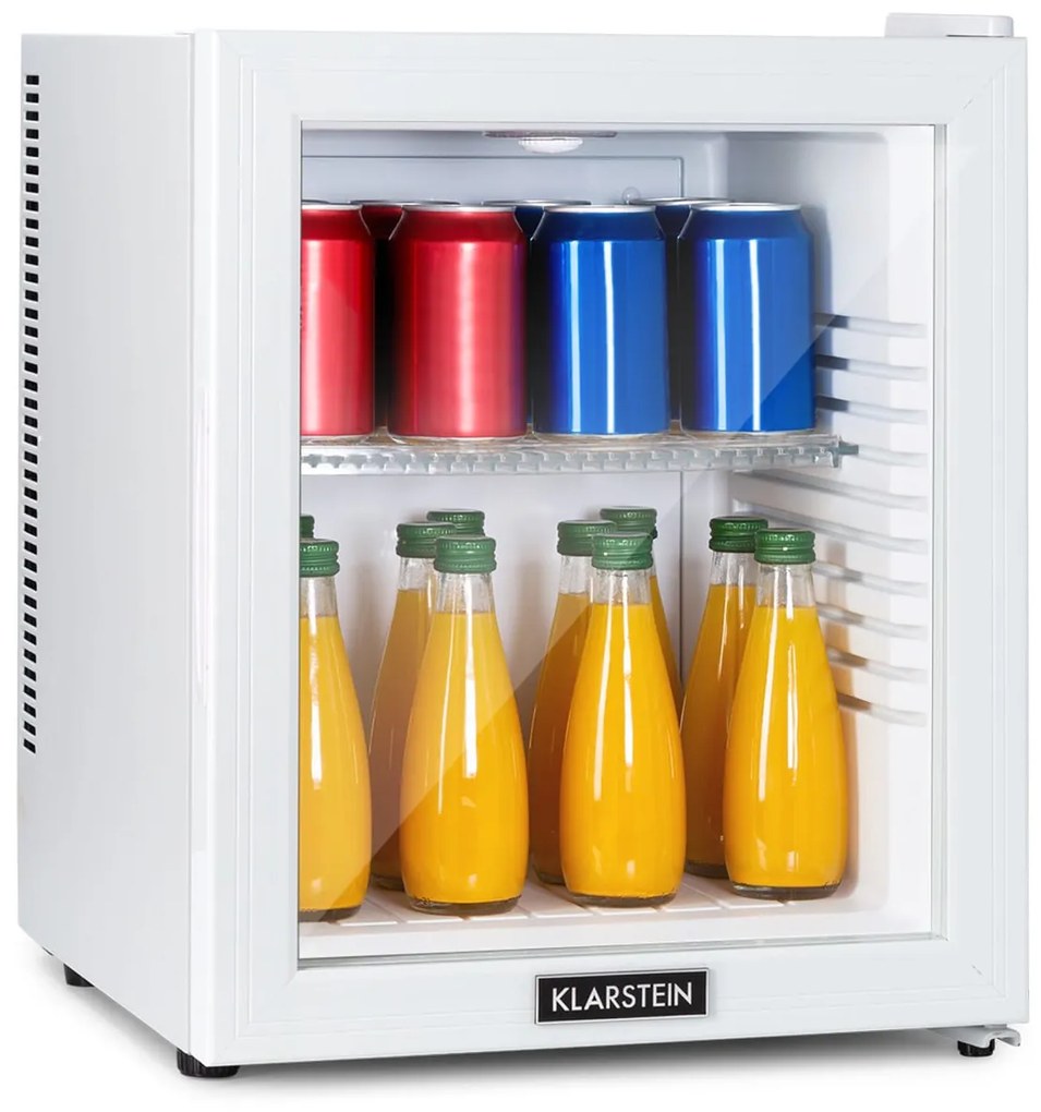Klarstein Brooklyn 32, mini hűtőszekrény, üvegajtó, LED világítás, polcok
