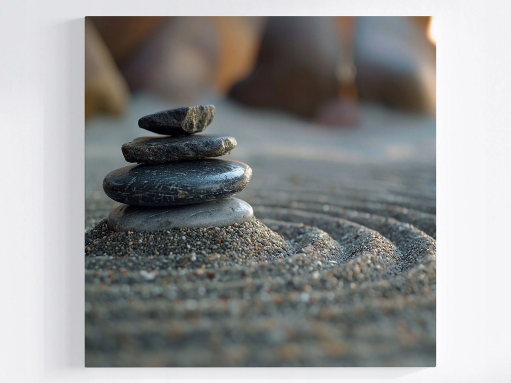 Canvas Spa Vászonkép Kövek Harmónia Wellness Homok Zen 80x80