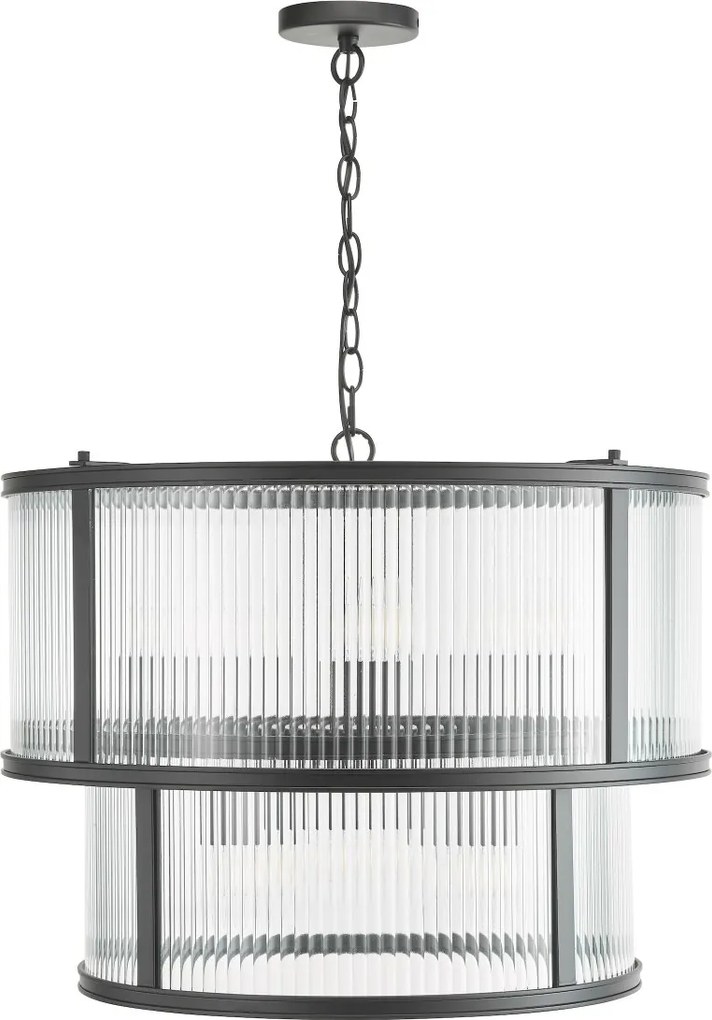 Dar Lighting glamour modern függeszték bianka matt fekete darbia0622