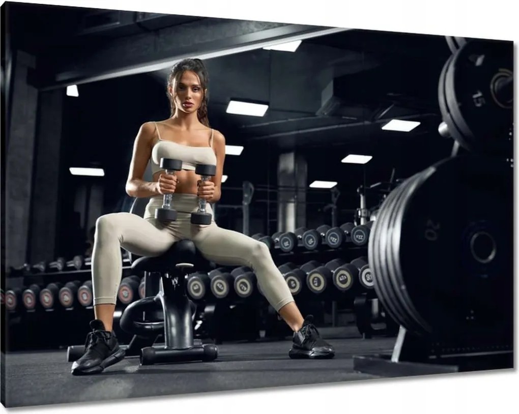 Képek 100x70 Lány az edzőteremben