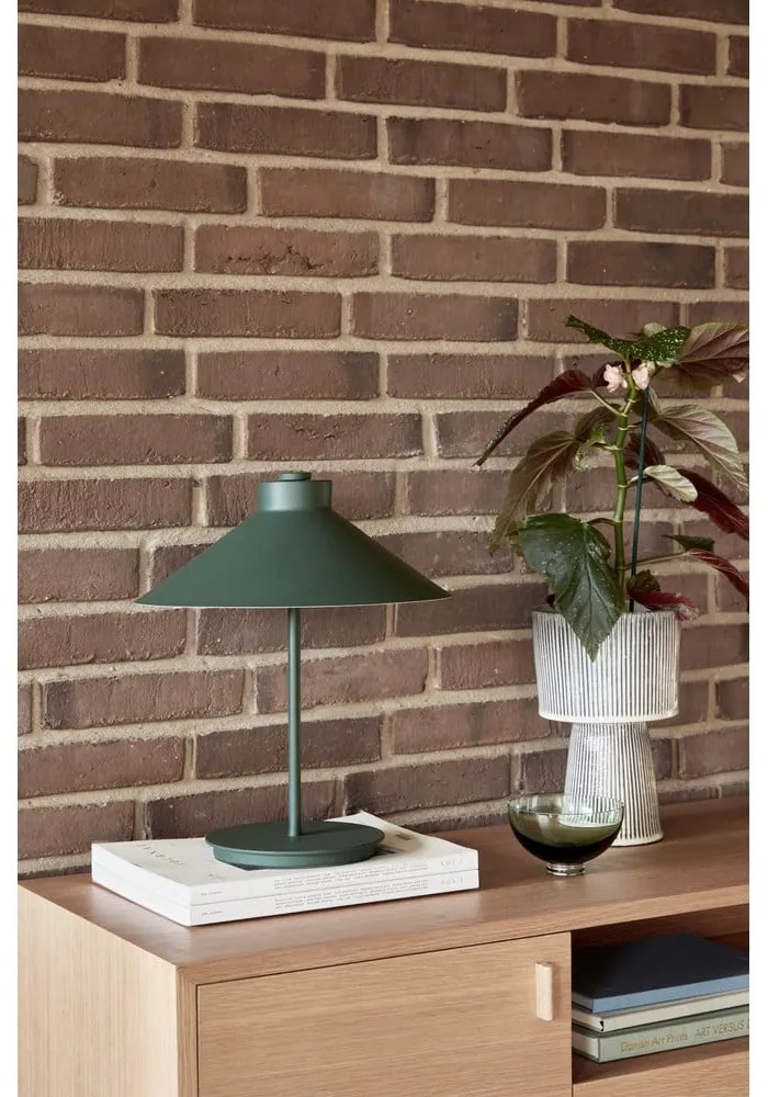 Sötétzöld asztali lámpa (magasság 38 cm) Shape – Hübsch
