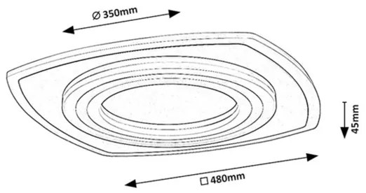 Rabalux 71318 - LED, fényerőszabályozható mennyezeti lámpa TANELI 60W/230V 3000/4000/6000K króm + távirányító