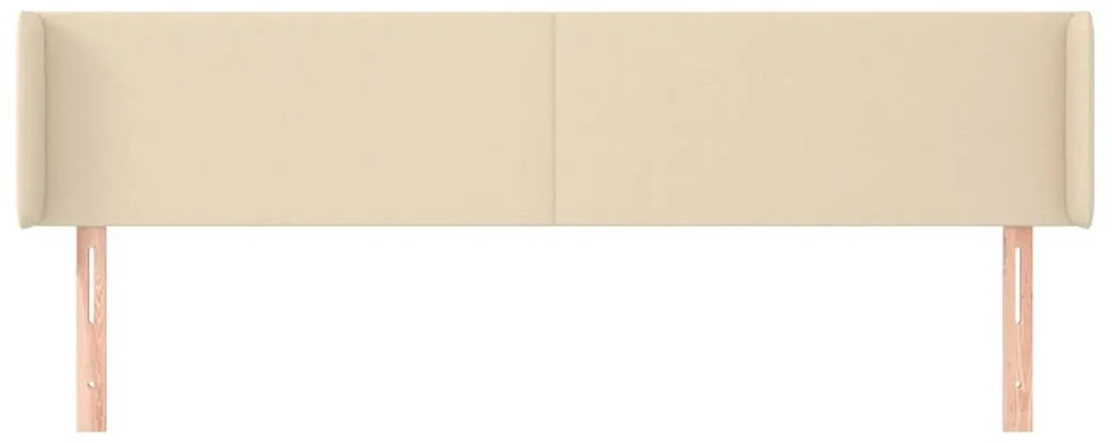 krémszínű szövet fejtámla szárnyakkal 183x16x78/88 cm