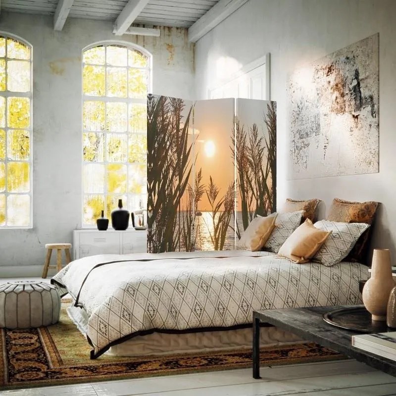 Gario Paraván Naplemente a tó fölött Méret: 110 x 170 cm, Kivitelezés: Forgó paraván 360°