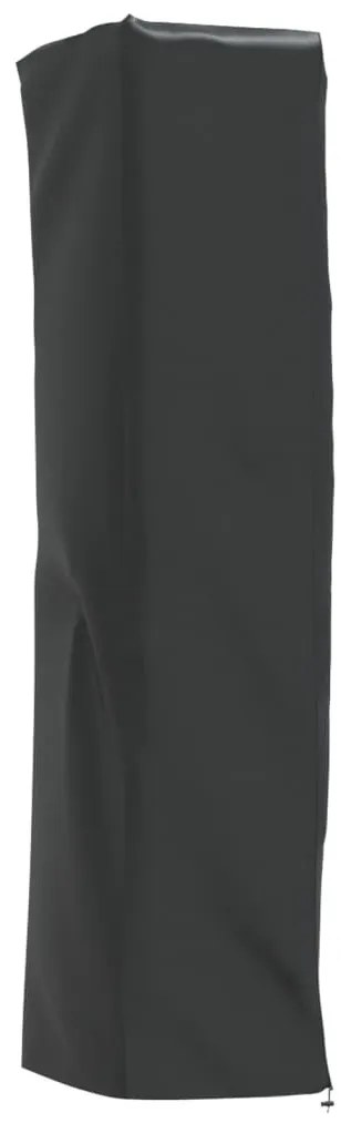 fekete 420D oxford szövet piramis alakú fűtőhuzat 58x58x228 cm