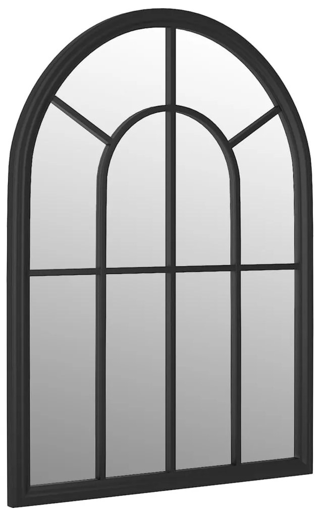 fekete vas kerti tükör kültéri használatra 60 x 45 cm