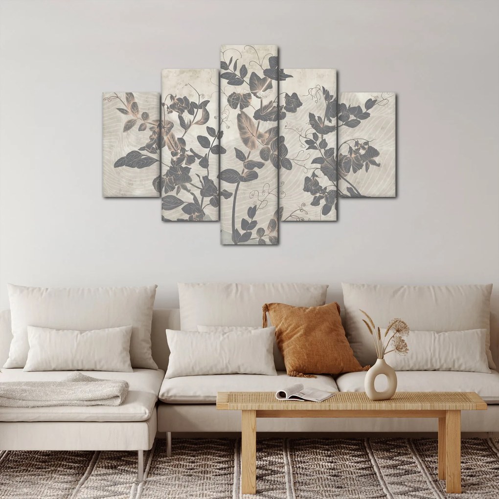 Kép - texturált levelek (150x105 cm)