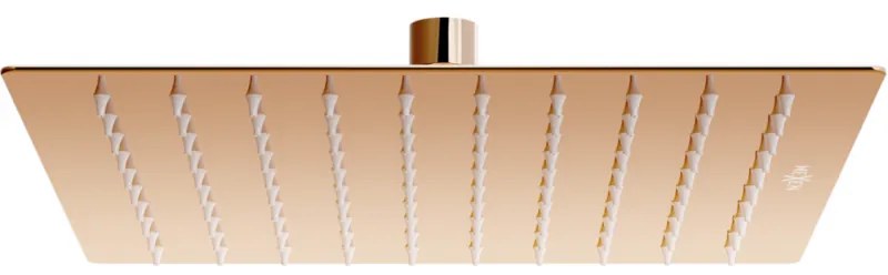 Mexen Slim rozsdamentes acél zuhanyfej 25 x 25 cm, rózsaszín-arany, 79125-60