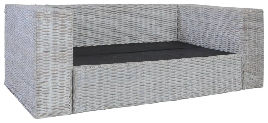 szürke 2 részes természetes rattan kanapészett párnákkal