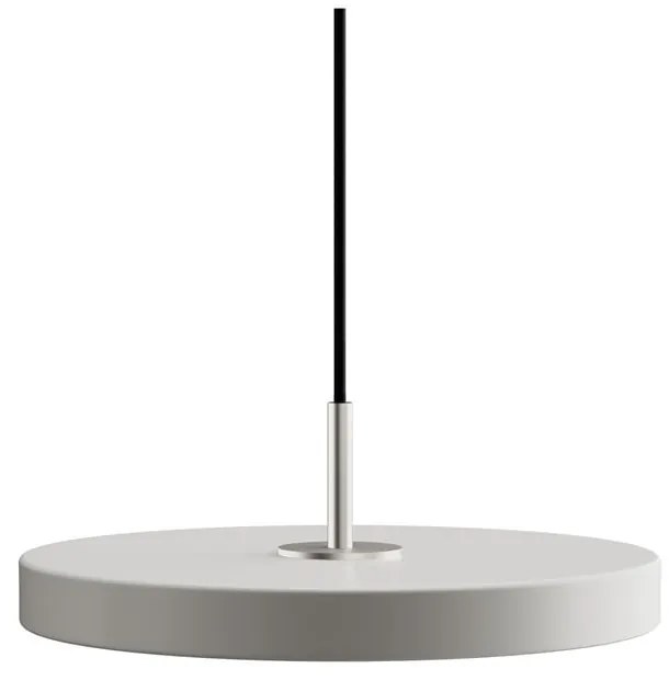 Világosszürke LED függőlámpa fém búrával ø 31 cm Asteria Mini – UMAGE
