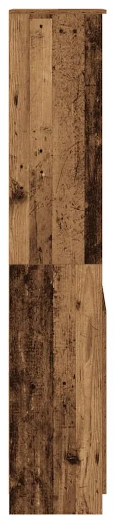 antik fa színű szerelt fa magasszekrény 50x35x180 cm