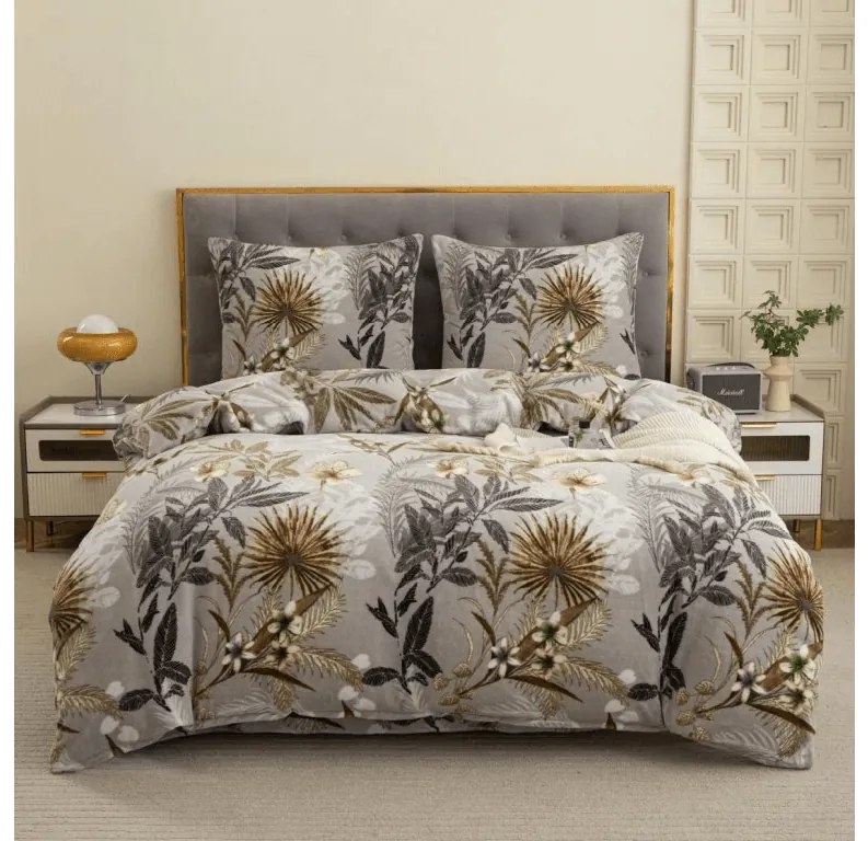 Mikroplüss ágyneműhuzat EXVORO szürke Ágyneműhuzat mérete: 70 x 80 cm | 140 x 200 cm