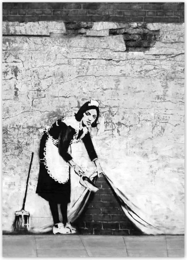 Poszterek 50x70 Banksy Takarítónő Grafiti