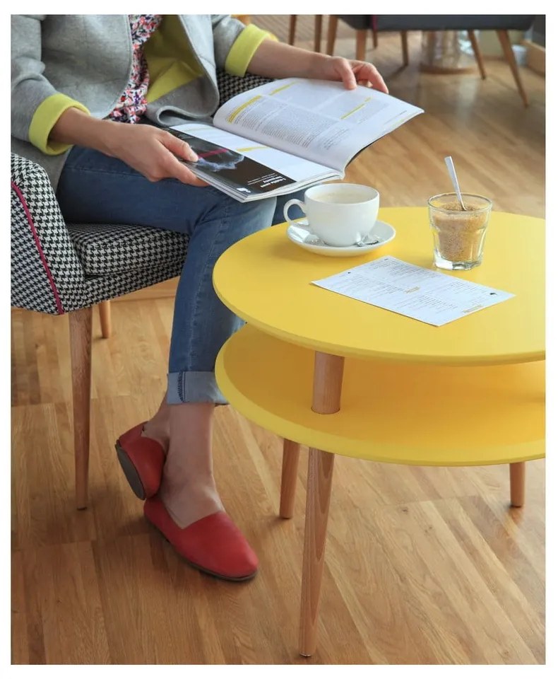 UFO sötétszürke dohányzóasztal, ⌀ 57 cm - Ragaba