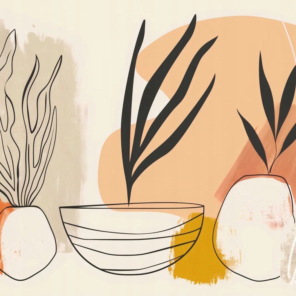 Poszter 100x100cm Botanikai vázlatok