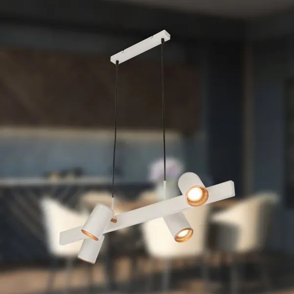 Briloner 4058044 - ERA kábeles függeszték 4xGU10/10W/230V krémszínű