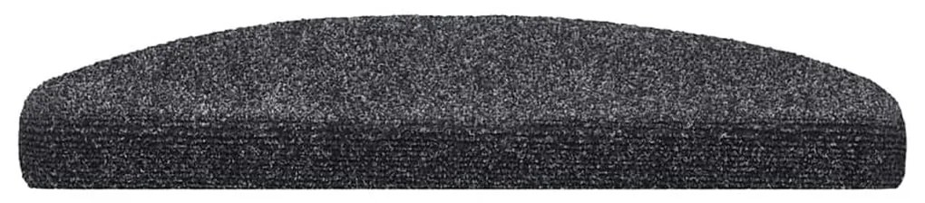 5 db sötétszürke tűlyukasztott öntapadó lépcsőszőnyeg 65x21x4cm