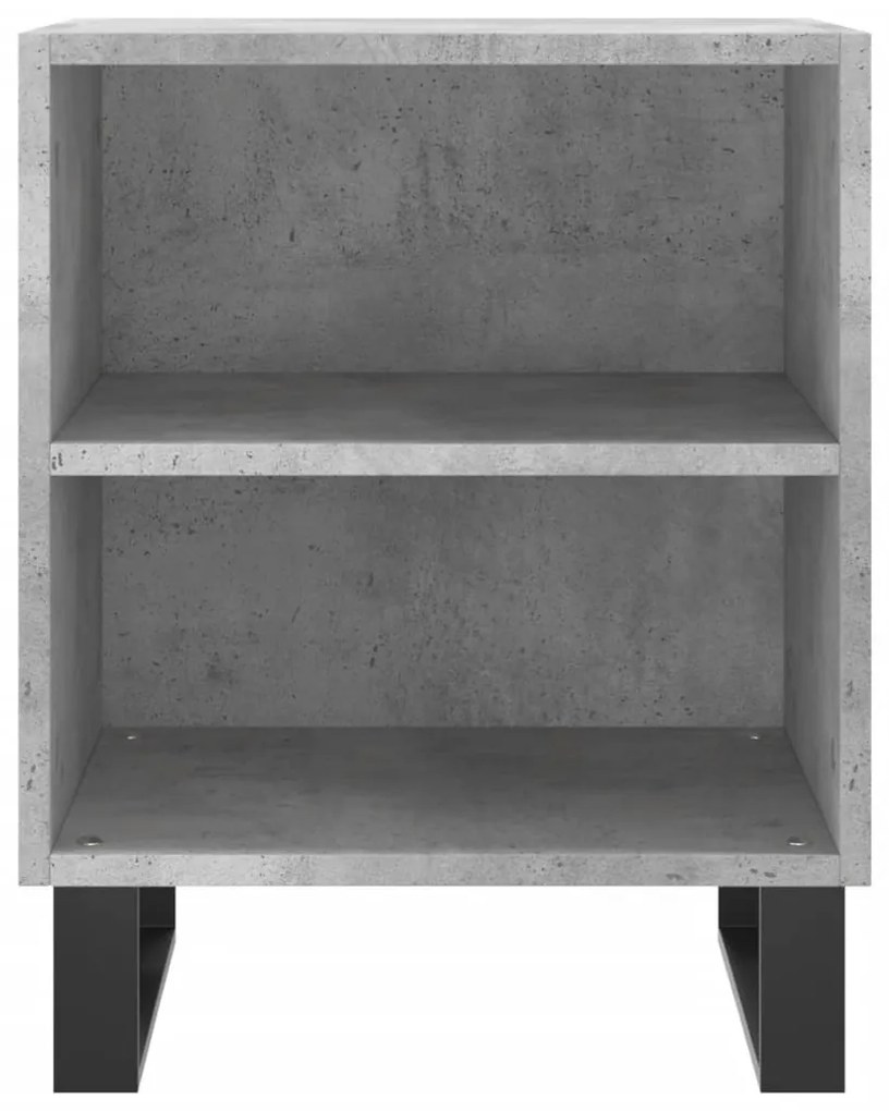 2 db betonszürke szerelt fa éjjeliszekrény 40x30x50 cm