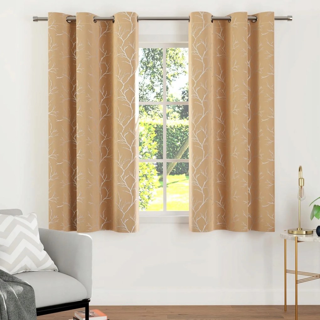 Sötétítő függöny 85% Arany-ezüst szín 113 x 137cm 2 db