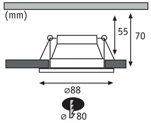 Paulmann 93406 - KÉSZLET 3xLED/6,5W IP44 Dimmelhető fürdőszobai lámpa COLE 230V