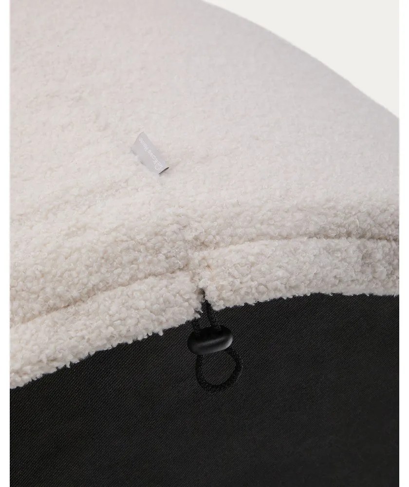 Krémszínű buklé puff Kaeli – Kave Home