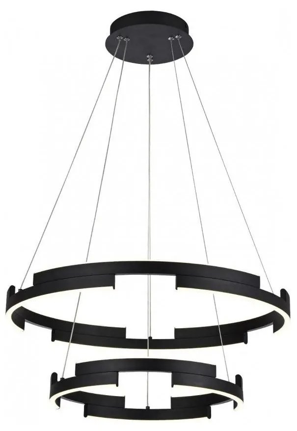 Redo 01-3179 - LED Dimmelhető csillár zsinóron CASTLE LED/60W/230V fekete