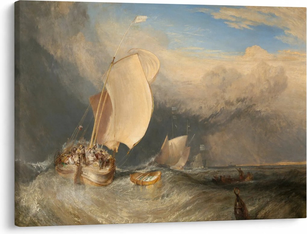 Kép - William Turner, Fishing Boats with Hucksters Bargaining for Fish, reprodukciók (70x50 cm)