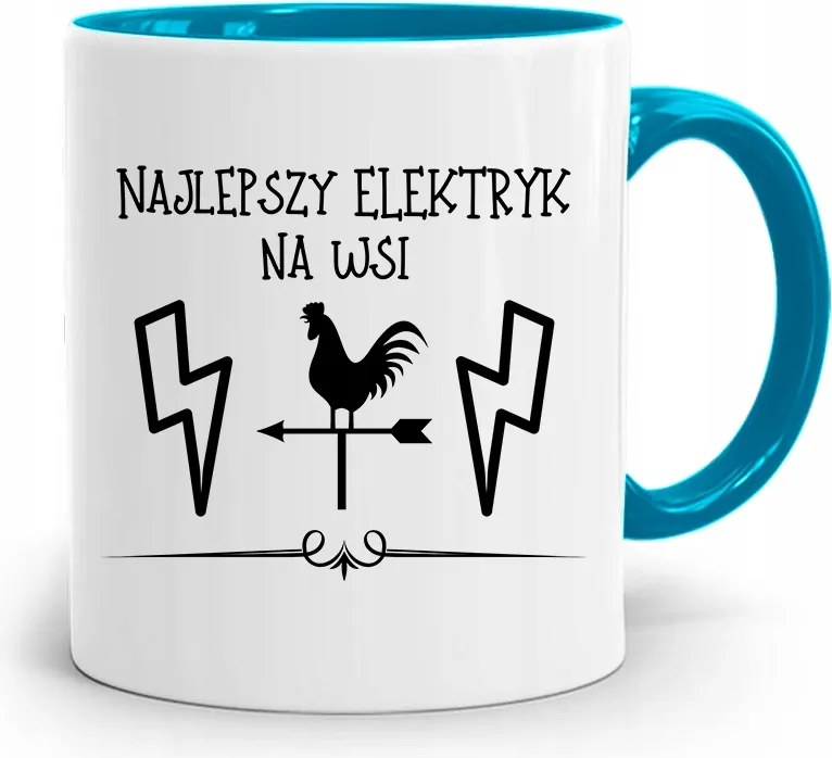 Kék Bögre A Vidék Legjobb Villanyszerelőjének, fényképes nyomattal