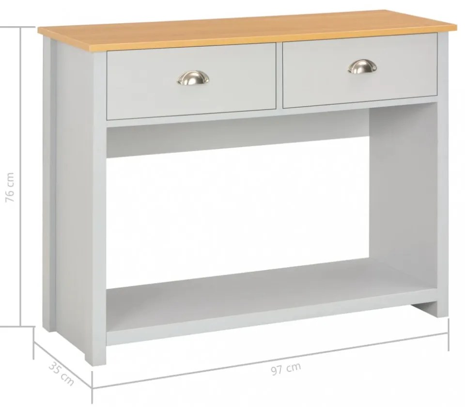 szürke tálalóasztal 97 x 35 x 76 cm