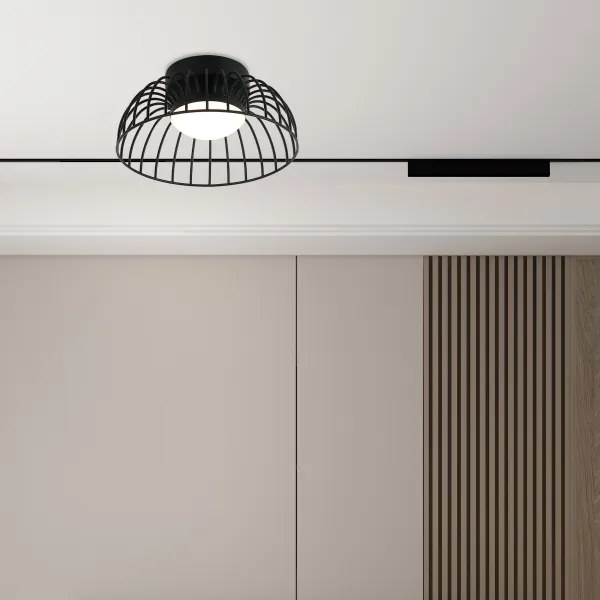 BETSY LED mennyezeti lámpa, 12W/230V, Ø 25 cm, fekete