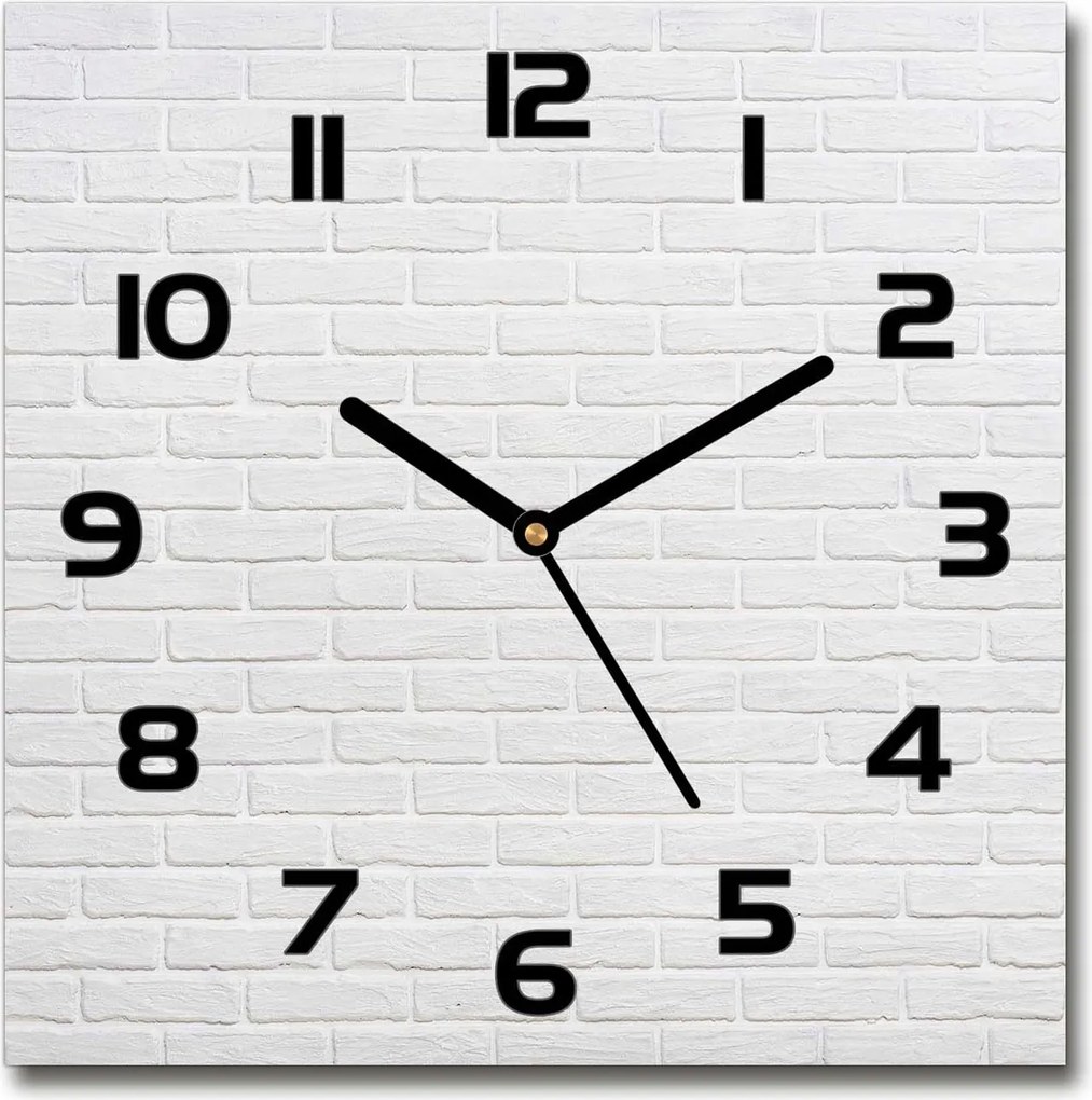 Üveg falióra szögletes tégla fali 30x30 cm