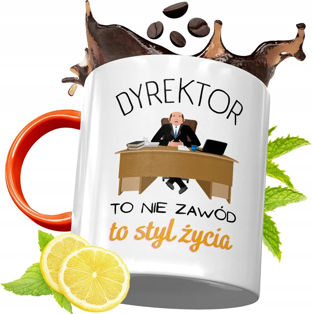 Narancssárga Bögre Igazgatónak Ajándék fényképes nyomtatással