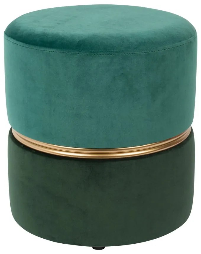 Zöld-türkiz bársony puff Bubbly – White Label