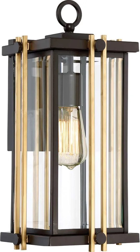ELSTEAD QZ-GOLDENROD2-M GOLDENROD Klasszikus Kültéri Fali Lámpa Barna, Arany E27 IP44
